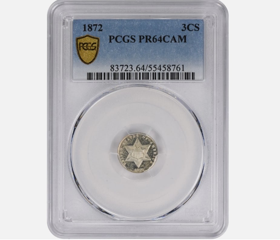 1872 Three Cent Silver PR64CAM PCGS (1 of 1)