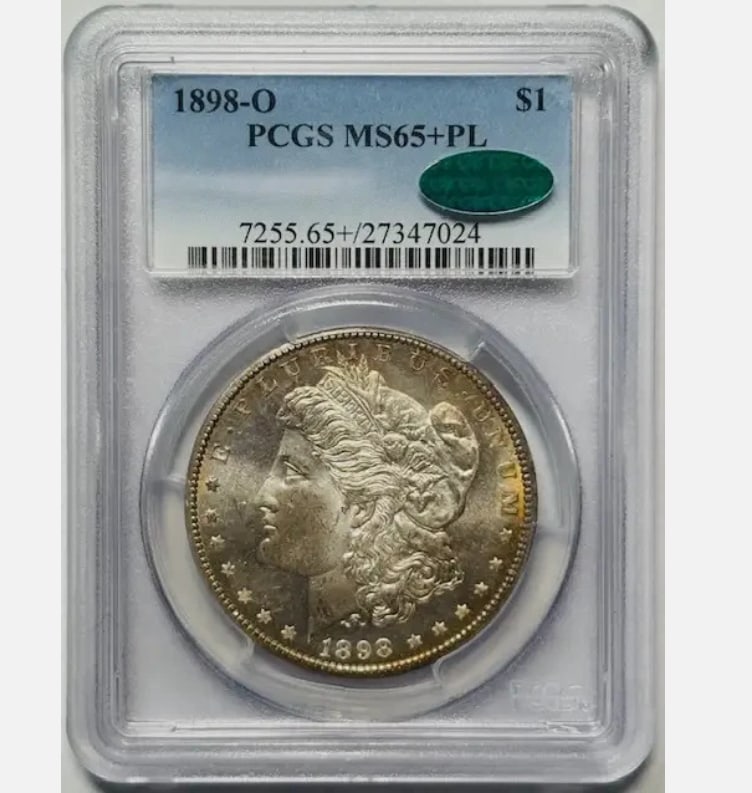 1898 O Morgan Silver Dollar PCGS MS-65+ Plus PL CAC Proof Like (1 of 1)