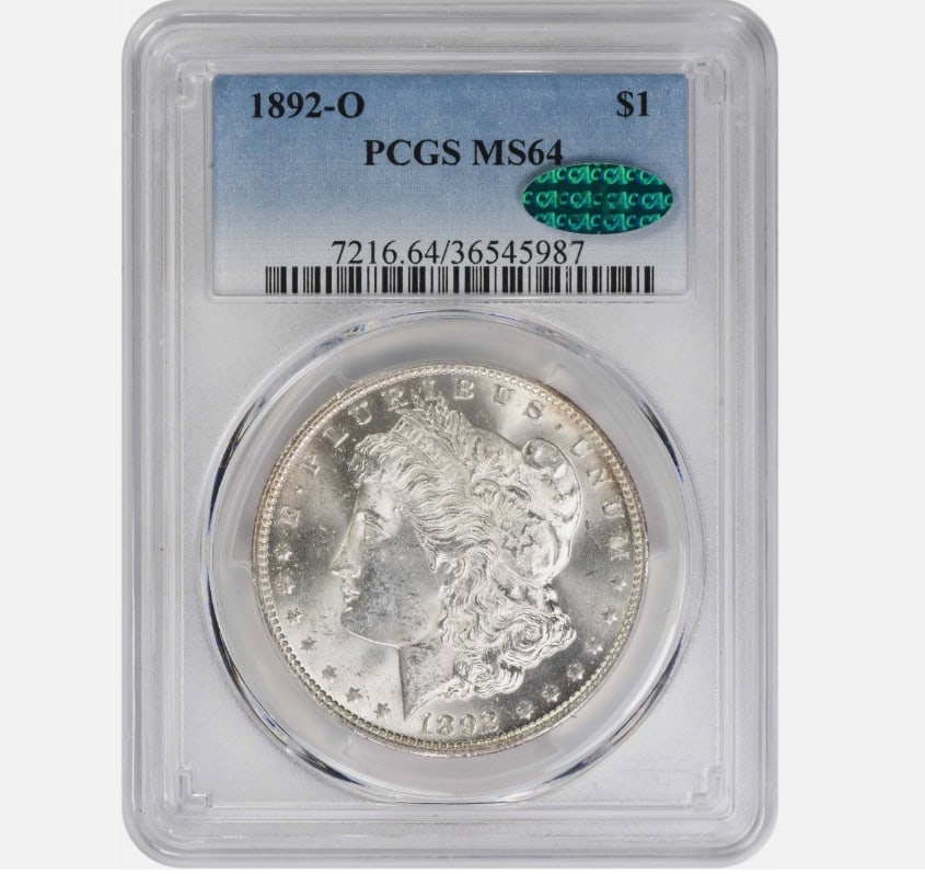 1892-O Morgan Silver Dollar MS64 PCGS (CAC) (1 of 1)