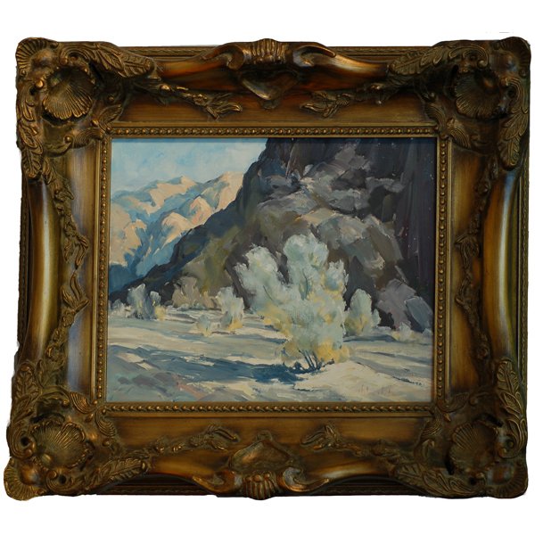 Helen Hafer Oil on Board Landscape Painting: Helen Hafer (1914 - 2003) Oil on Board California Landscape Painting. Measures 30 1/4w x 26h.Hafer was a painter of California landscapes and still life works. She studied at the Laguna Beach Art Scho