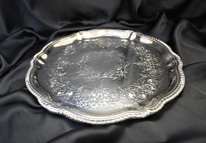 Vintage Staffordshire Webster Wilcox Silver Plated Tray