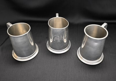 Pewter Tankard Set (3)