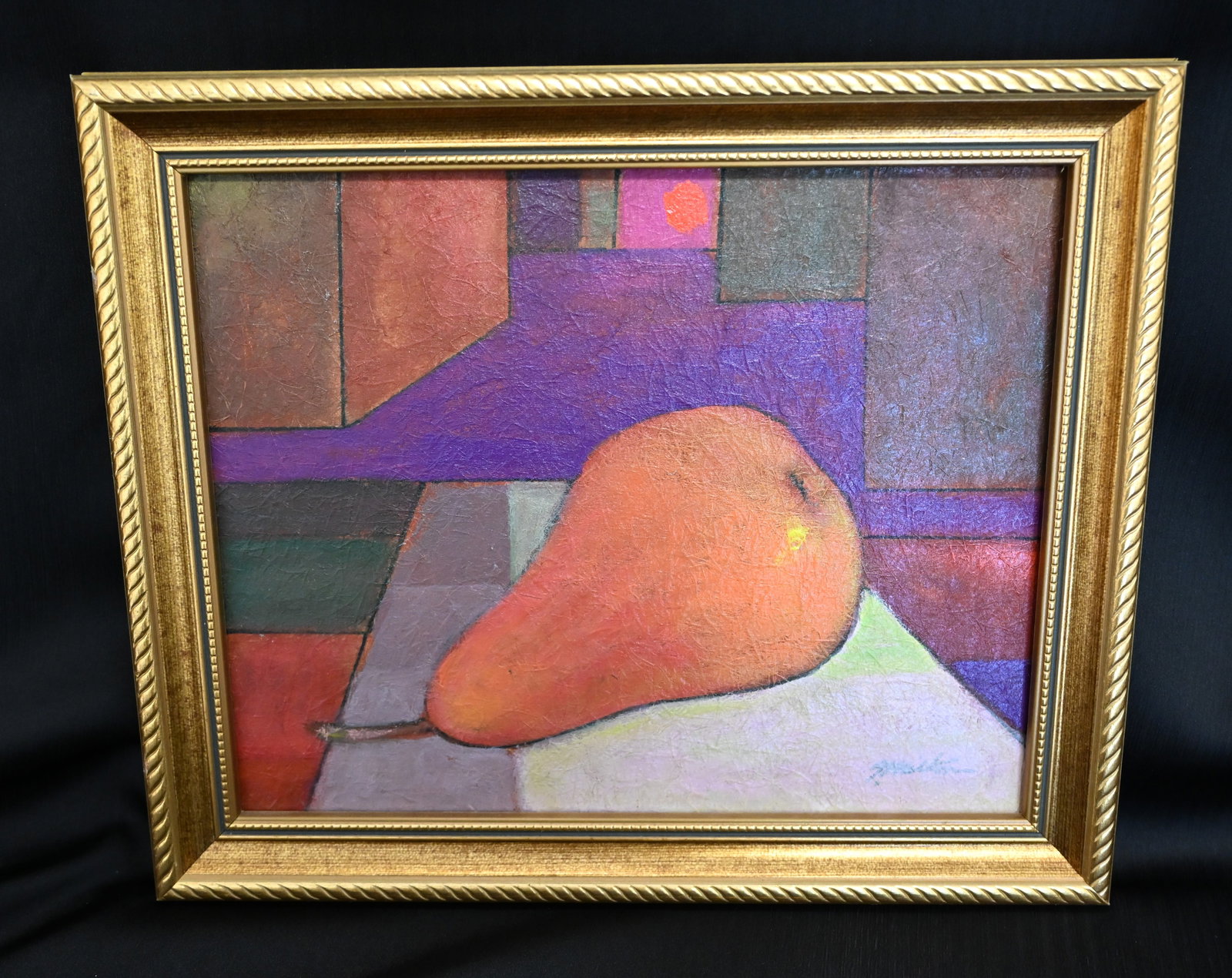 J. Milton Signed Modernist Pear Still Life, Sixth in Series (1 of 3)