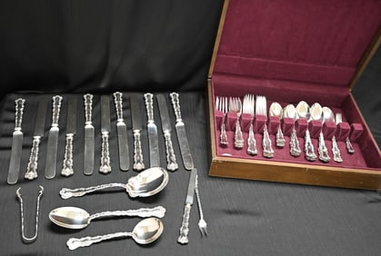 Watson "St. Louis" Sterling Silver Flatware Service - 50 Pieces, Unmonogrammed