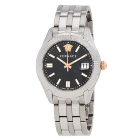 Versace - Greca Time Quartz Black Dial Men's Watch