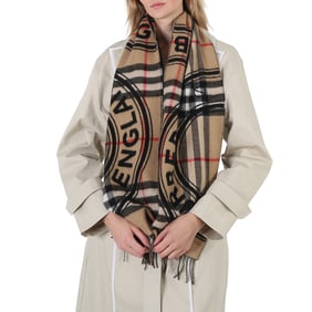 Burberry - Archive Beige Montage Print Cashmere Scarf