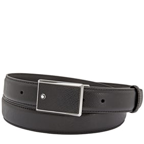 Montblanc - Black Saffiano Leather Belt