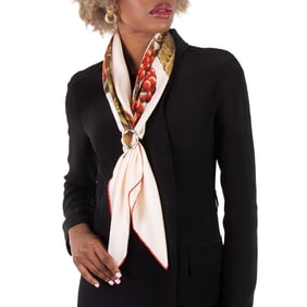 Ferragamo - Blackberry Print Silk Scarf