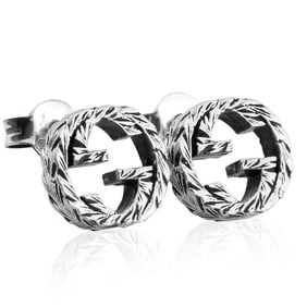Gucci - Engraved Interlocking G Earrings