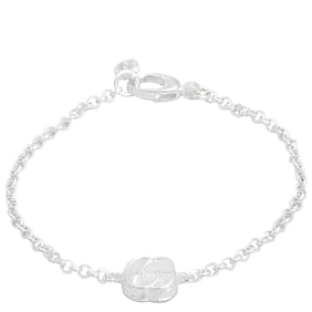 Gucci - Gg Marmont Sterling Silver Logo Bracelet, Size 17 -