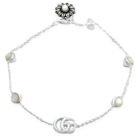 Gucci - GG Marmont Mother of Pearl Sterling Silver Bracelet -