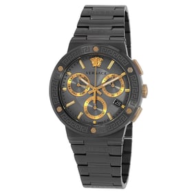 Versace - Greca Logo Chronograph Quartz Grey Dial Men's Watch