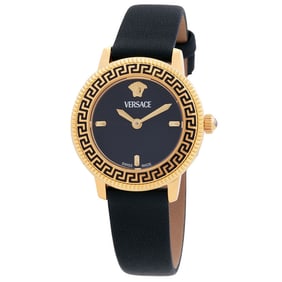 Versace - V-Icon Quartz Black Dial Ladies Watch