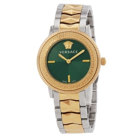 Versace - V-Tribute Quartz Green Dial Two-Tone Ladies Watch