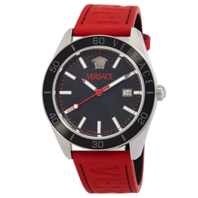 Versace - V-Dome Quartz Black Dial Men's Watch