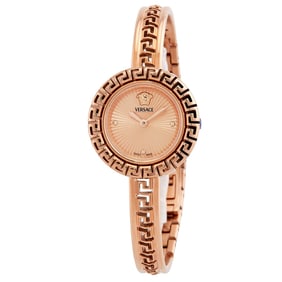 Versace - La Greca Quartz Rose Gold Dial Ladies Watch