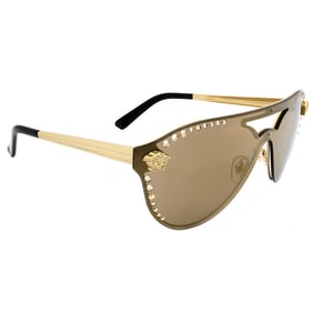 Versace - Brown/Mirrored Gold Pilot Ladies Sunglasses
