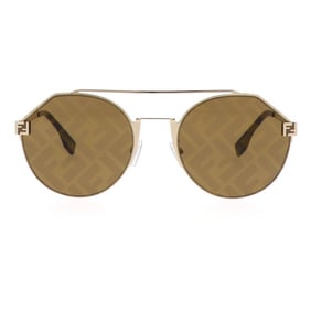 Fendi - Brown Mirror Irregular Men's Sunglasses
