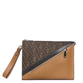 Fendi - Diagonal FF Zip Clutch Purse