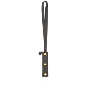 Burberry - Letter I Stud Leather Charm in Black and Light Gold