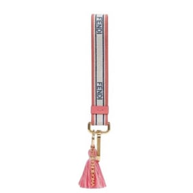 Fendi - Stripe Motif Leather Details Key Charm