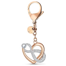 Swarovski - Infinite Key Ring Bag Charm Rose Gold Shiny Multi