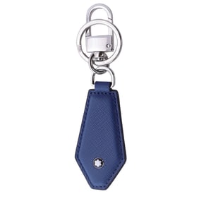 Montblanc - Diamond Shaped Sartorial Leather Key Fob In Blue