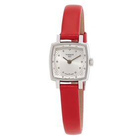 Tissot - Lovely Square Valentines Quartz Diamond Silver Dial Ladies Watch
