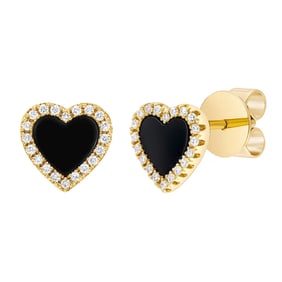 Gemstone and Diamond 14kt Yellow Gold Earrings