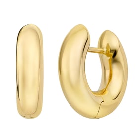 18kt Yellow Gold High Polish Huggie Hoop Earrings