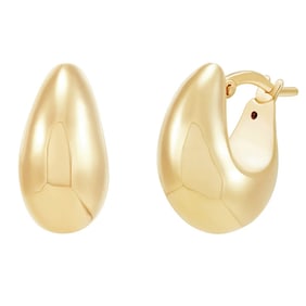 14kt Yellow Gold Wide Hoop Earrings