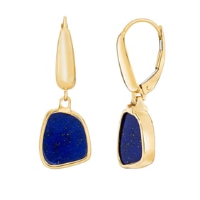 Lapis 14kt Yellow Gold Earrings