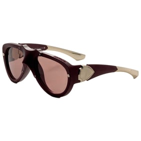 Burberry - Unisex Red Aviator Sunglasses