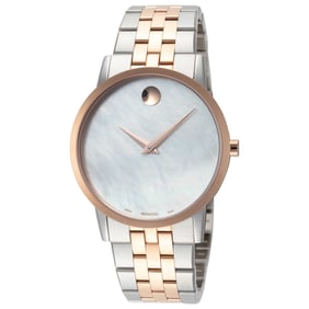 Movado - Museum Quartz White Mother-of-Pearl Women's Watch