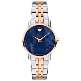 Movado - Museum Quartz Blue Mother-of-Pearl Women's Watch