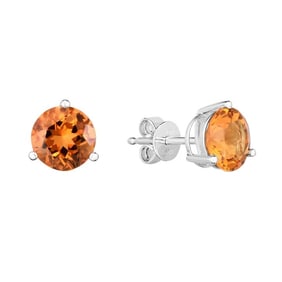 Gemstone 14kt White Gold Stud Earrings
