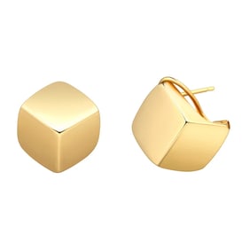 14kt Yellow Gold Cube Earrings