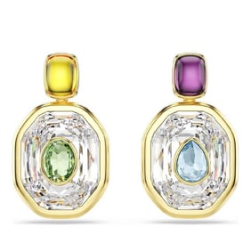 Swarovski - Chroma Multicolored Gold-Pated Drop Earrings