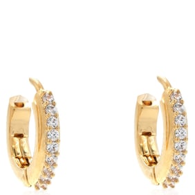Swarovski - Matrix Pierced Earrings Mini Hoop Gold Shiny Clear