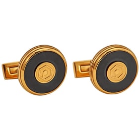Picasso And Co - Stainless Steel Cufflinks- Gold/Black
