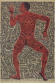 KEITH HARING SHAFRAZI GALLERY EXHIBITION POSTER