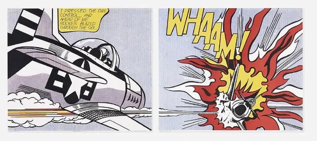Roy Lichtenstein, WHAAM! poster (diptych)