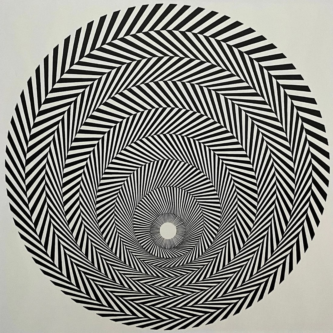 Bridget Riley “Blaze” print, After: Bridget Riley “Blaze” , printed on rag paper, measures approx 8 x 8 inches, After Riley
