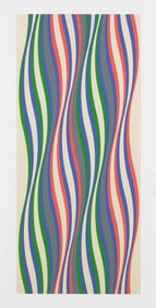 BRIDGET RILEY (B. 1931),Blue Dominance, After