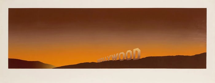 ED RUSCHA Hollywood Print in Colors, After