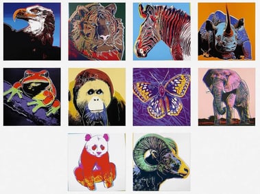 Andy Warhol, Endangered Species , 10 prints, complete set, After