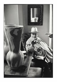 HENRI CARTIER-BRESSON Henri Matisse observing a ceramic vase by Picasso, 1951