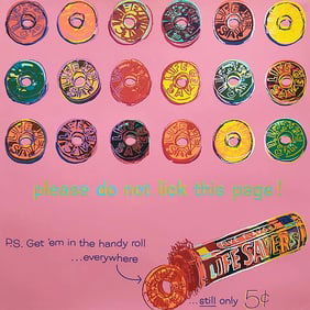 Andy Warhol from Ads Portfolio, 1985 LIFE SAVER, FSII 350, After
