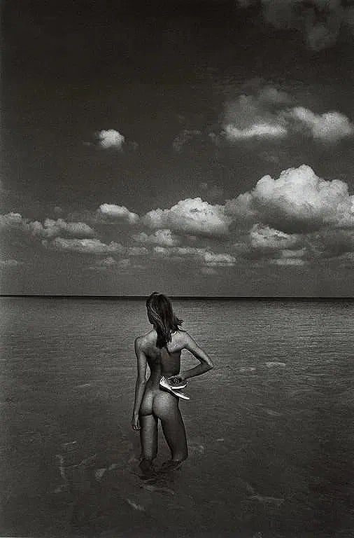 Jeanloup Sieff (French, 1933-2000) Prin: Jeanloup Sieff (French, 1933-2000) Print. Carel Shoes, Bahamas, "1981". Printed in 1996, Germany. 7.40 x 11.20 inches, mounted to foam board