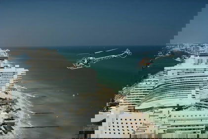 Slim Aarons "Aerial, Fontainebleau, Miami Beach" Glossy Print